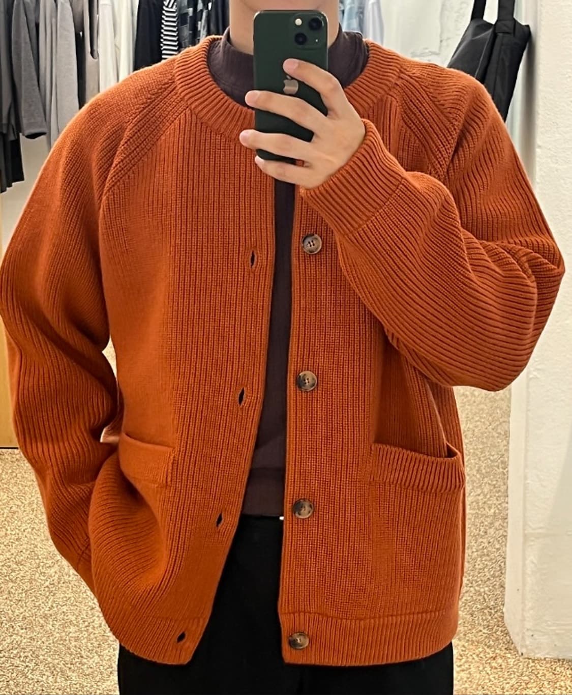 Horlisun 홀리선 아네뜨 가디건 오렌지 M 상품이미지5