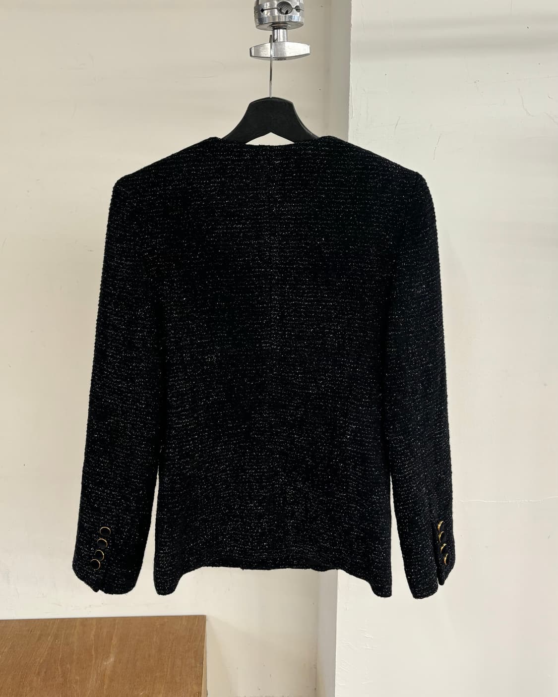 크리스찬 디올 블랙 트위드 금장 자켓 상품이미지6