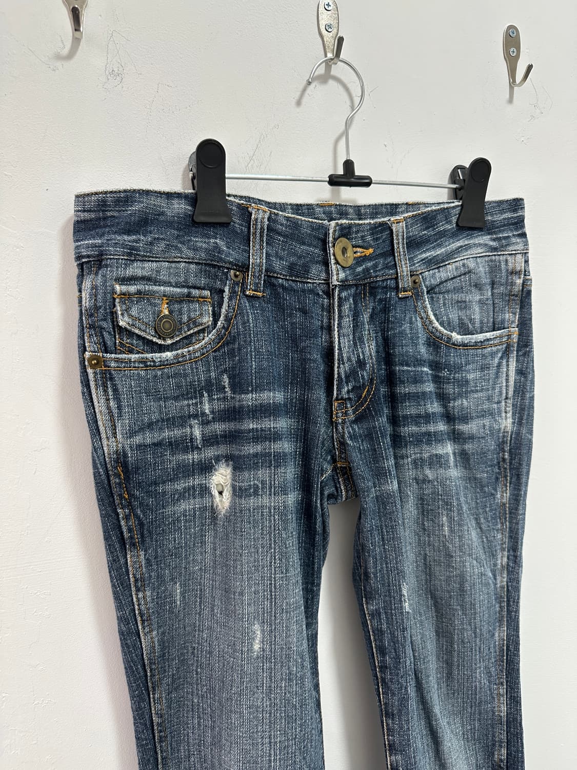 Vintage destroyed washing flare pants 상품이미지2