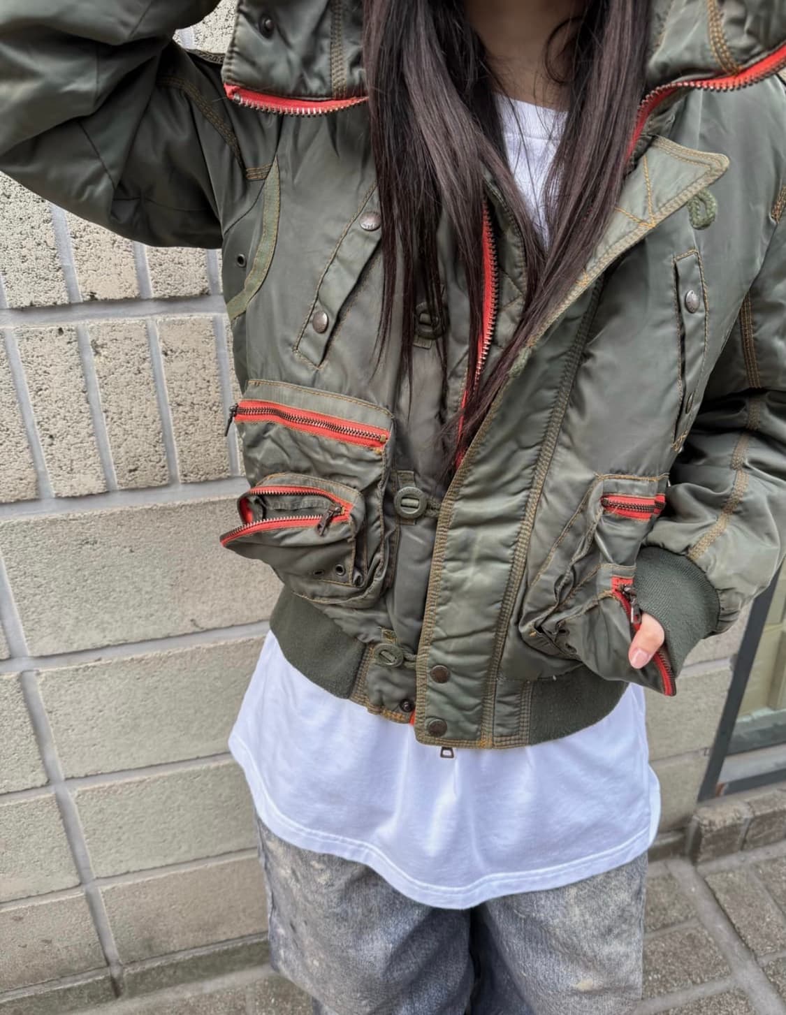 크롭 봄버자켓 상품이미지2