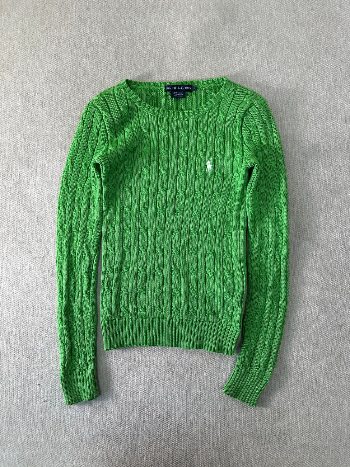 W 90 폴로랄프로렌 꽈배기 그린 니트 상품이미지1