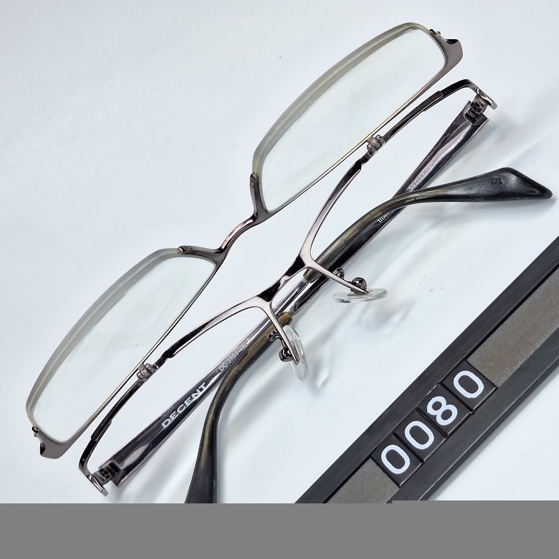 하세가와 DECENT DC-3461 반무테 플립업 안경 실버 기능성 낚시 상품이미지1