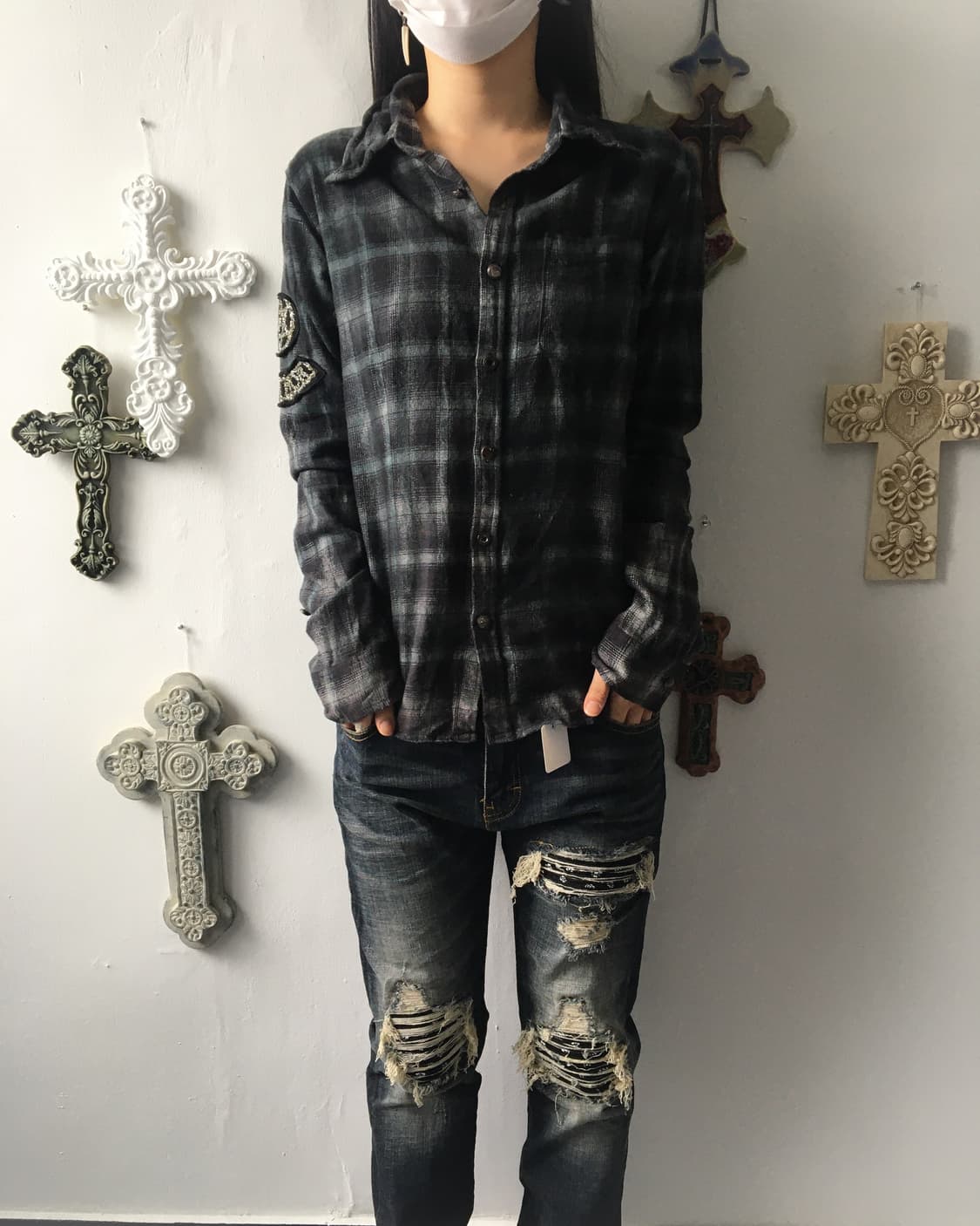 Check pattern shirt 상품이미지1