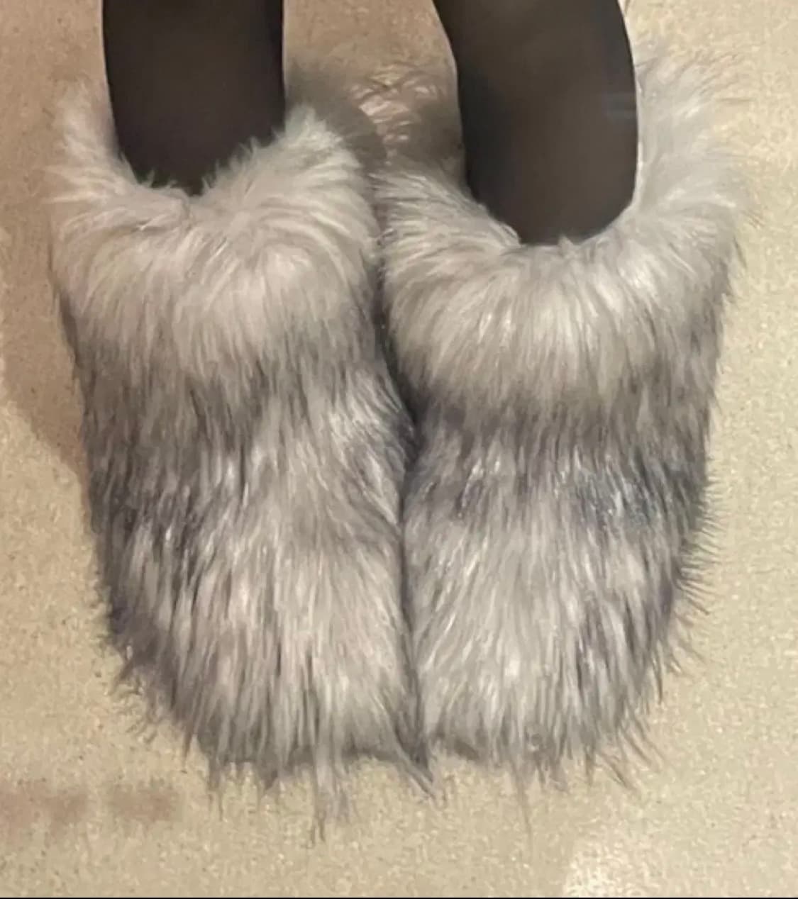 모피 부츠 그레이 37사이즈 상품이미지1