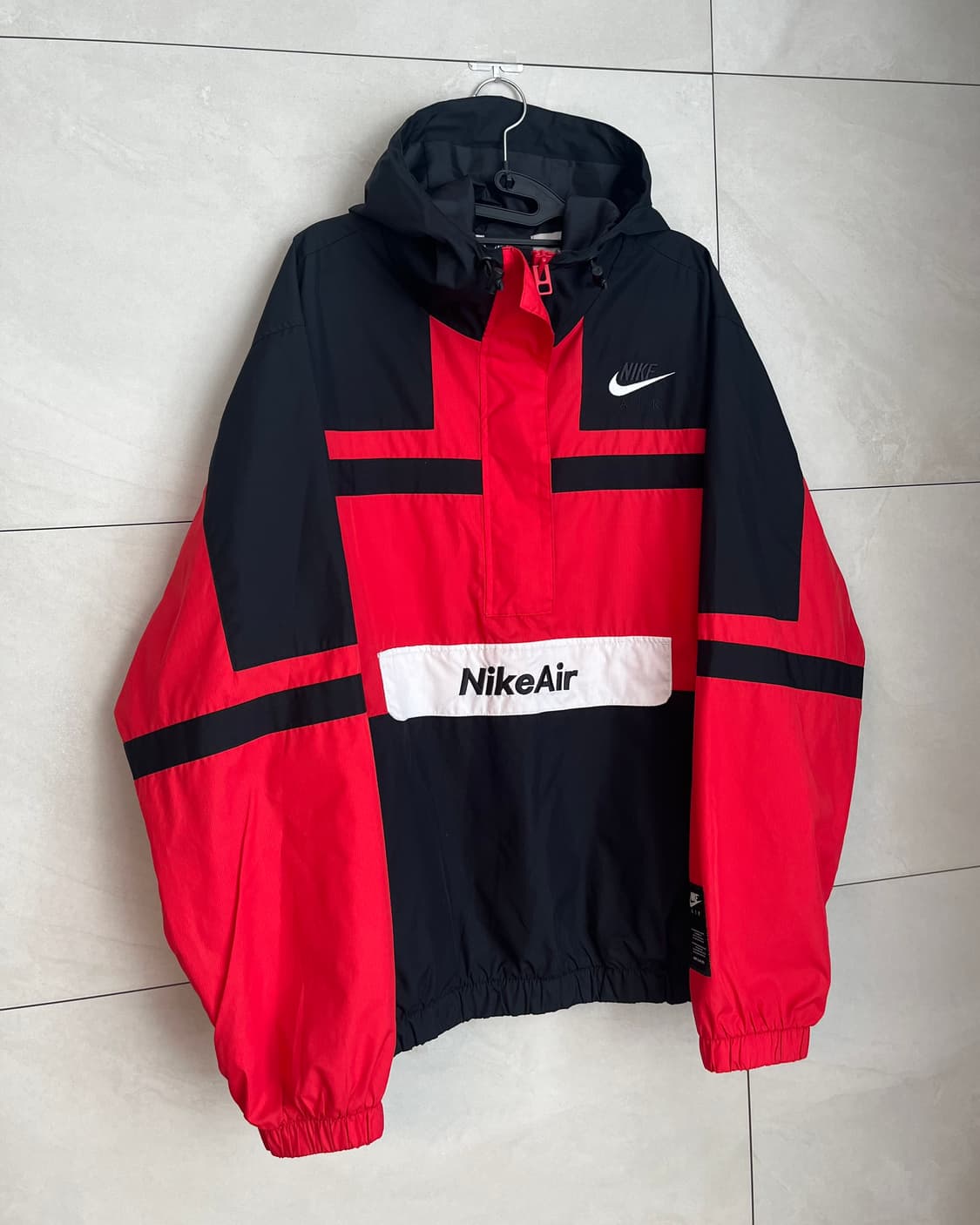 나이키 에어 아노락 바람막이 블랙/레드 (XL)  상품이미지2