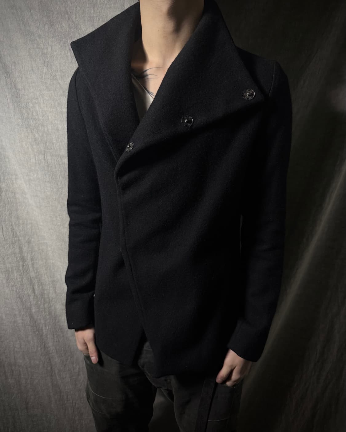 N4 Asymmetric High-Neck Wool Coat    상품이미지3