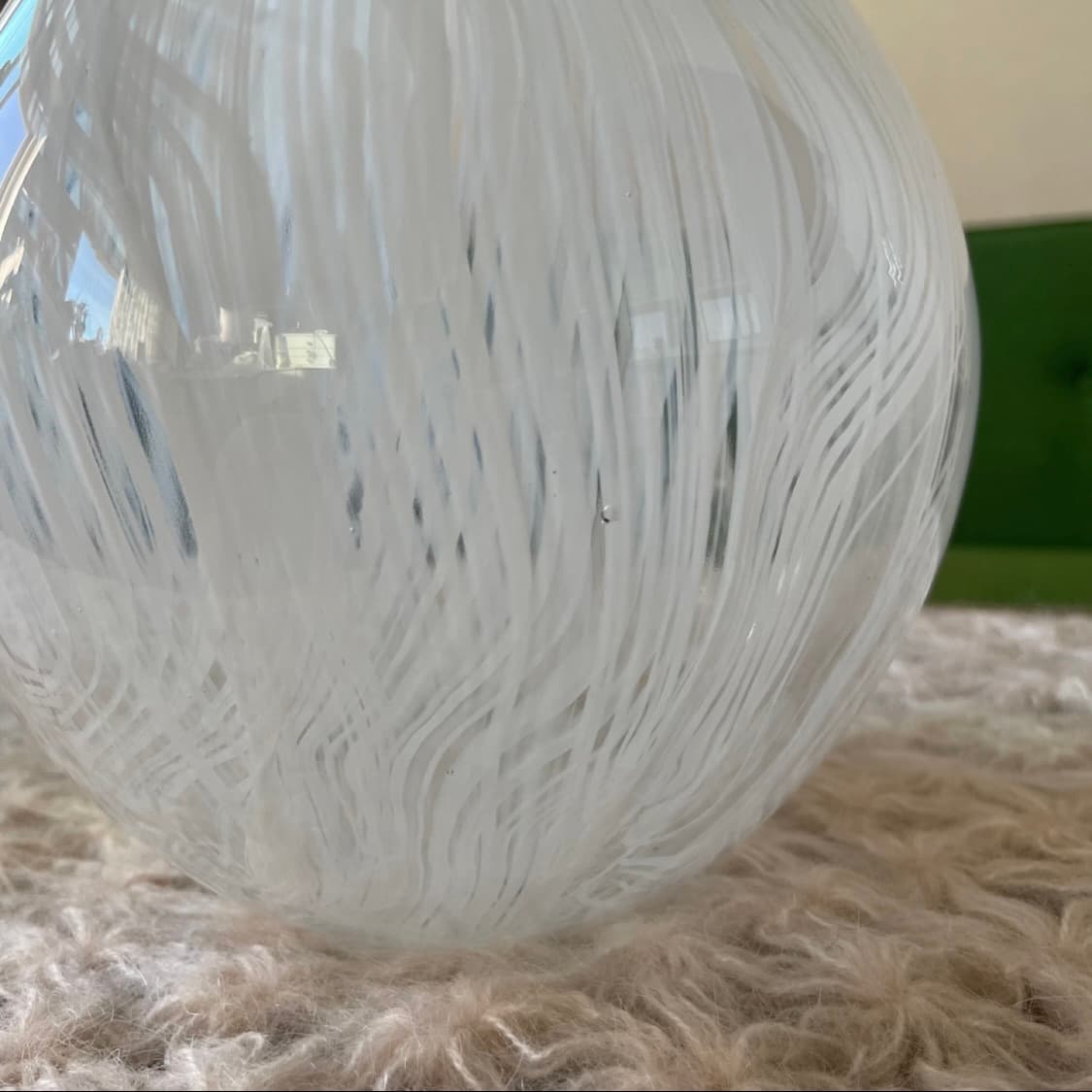 [빈티지 화병] 빈티지 화이트 블로운 글라스 화병 상품이미지5