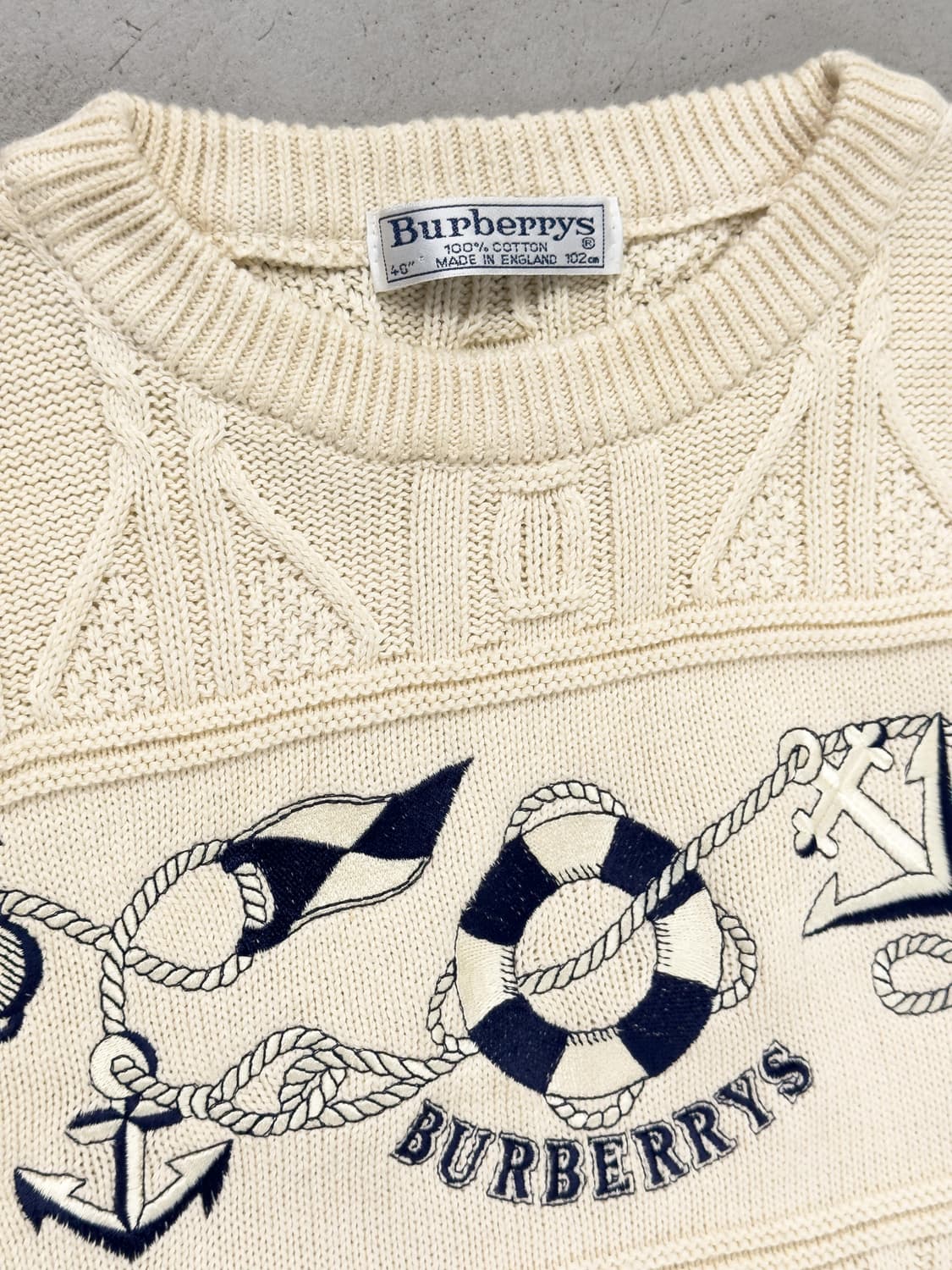 90s 버버리 영국제 코튼 니트 상품이미지5