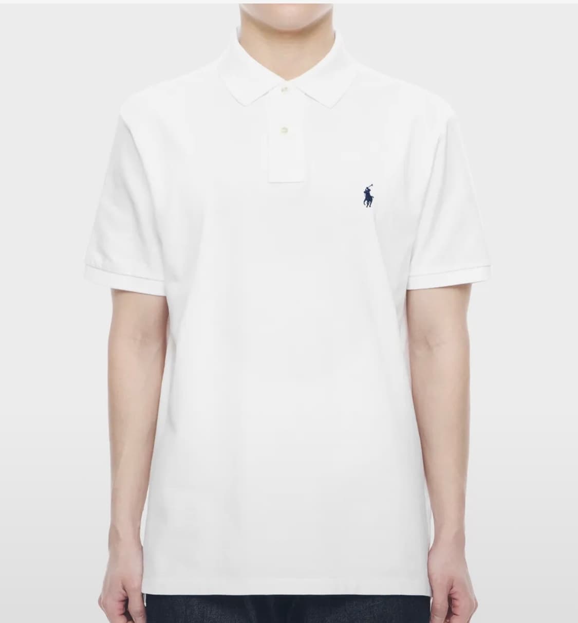 (L) 폴로 랄프로렌 슬림핏 메시 폴로 셔츠- 화이트 상품이미지2