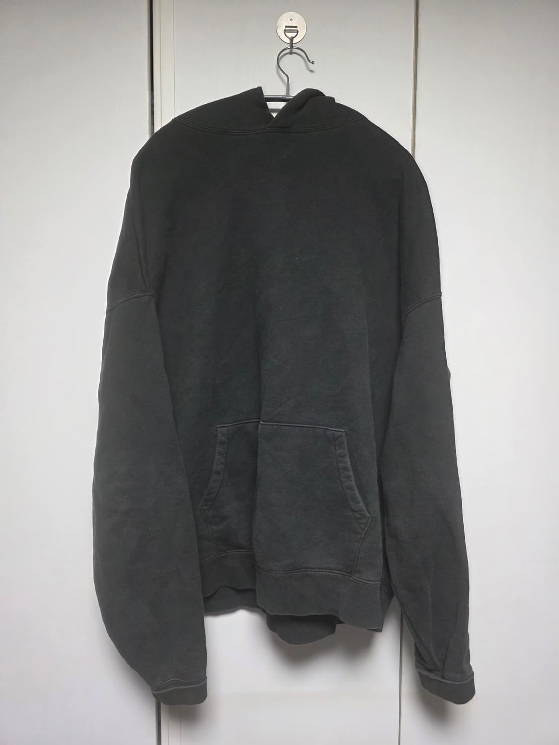 에센셜 ESSENTIALS 블랙 후드티 L (실측 XL) 상품이미지2