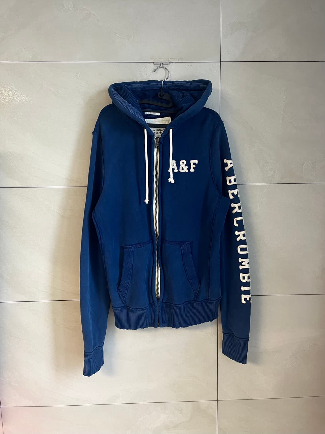 아베크롬비 A&F 스펠로고 대장 후드집업 블루 [L] 상품이미지2