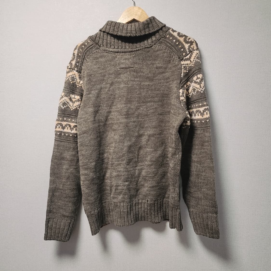 [XL] 노르딕 패턴 숄카라 니트 상품이미지2