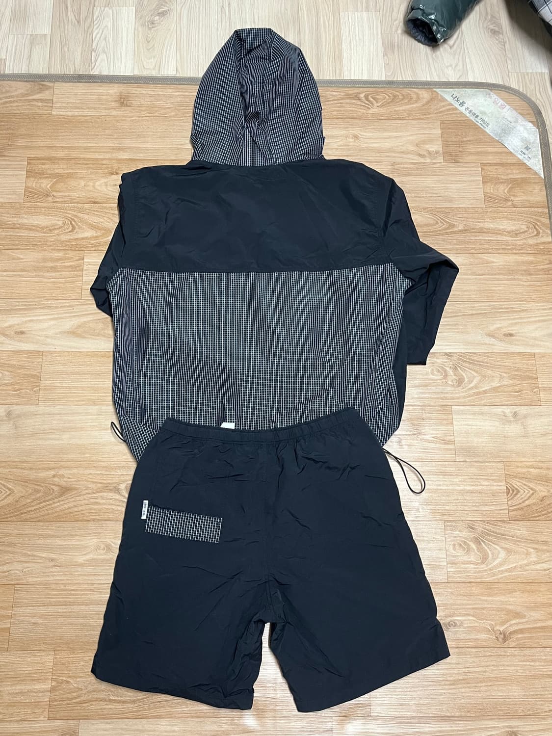 MOAA 바람막이 상하의 셋업 블랙 상품이미지2