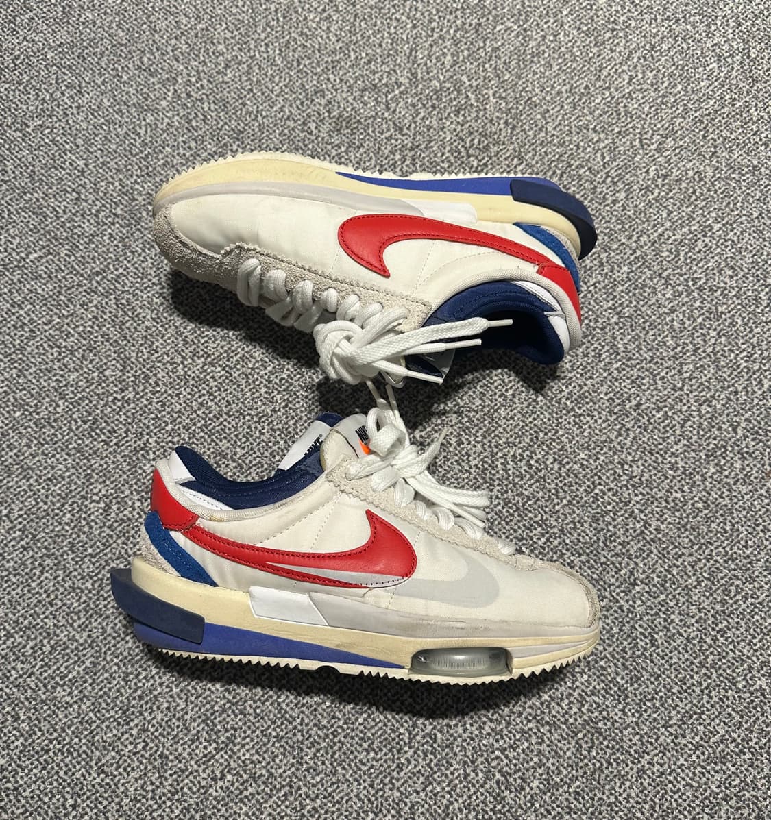 230) 나이키 x 사카이 줌 코르테즈 SP 화이트 앤 유니버시 티 레드 상품이미지6