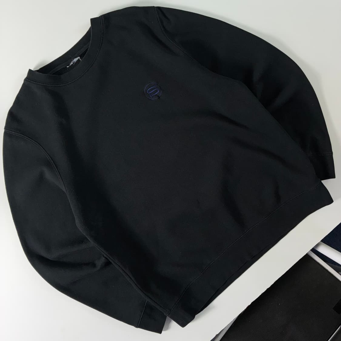 Stussy  스투시 코튼 s 자수 블랙 맨투맨  상품이미지2