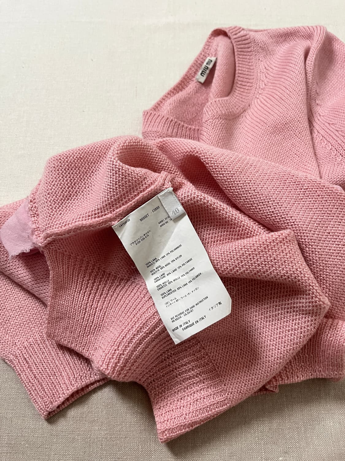 미우미우 러플 울 니트 miu miu 스웨터 상품이미지6