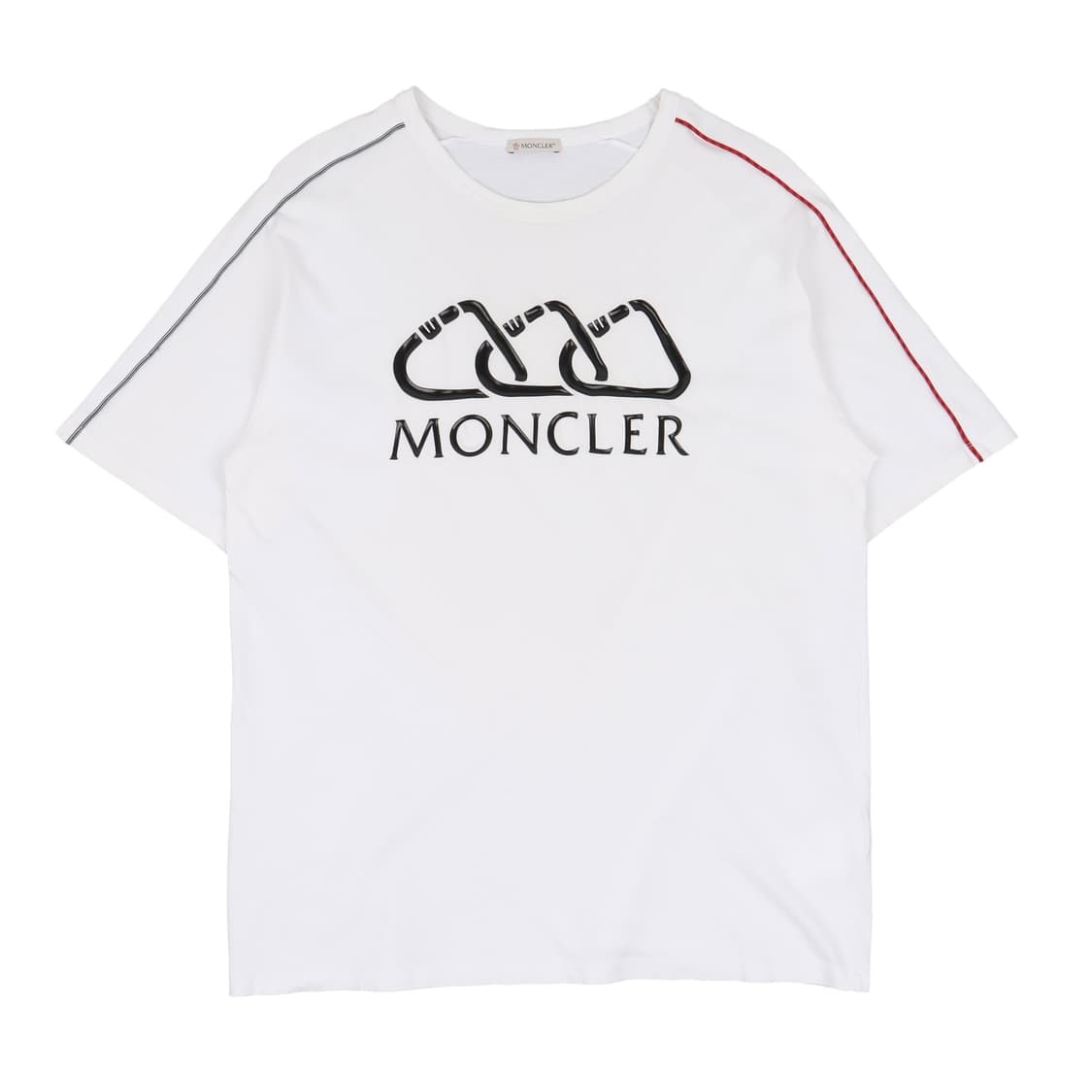 몽클레어 멀티 클립 로고 화이트 티셔츠 상품이미지1