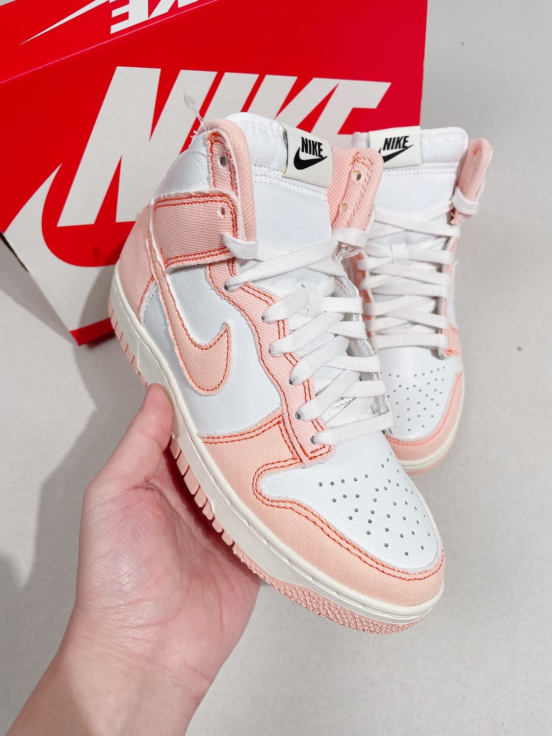 (정품/새상품) 나이키 여성 오렌지 덩크 하이 스니커즈 상품이미지4