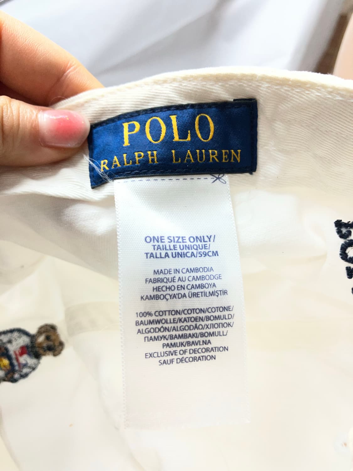 폴로 랄프로렌 베어 볼캡 화이트 F 상품이미지4