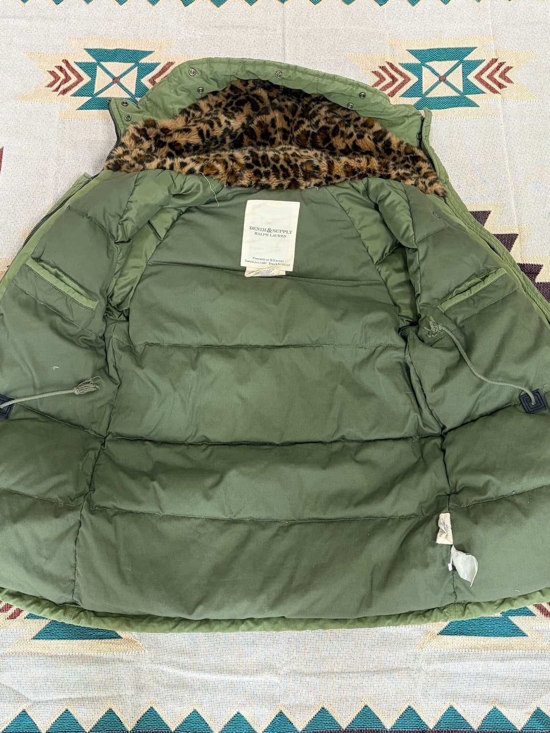 D&S Ralph Lauren 레오파드 N3B 밀리터리 야상 패딩 파카 상품이미지3