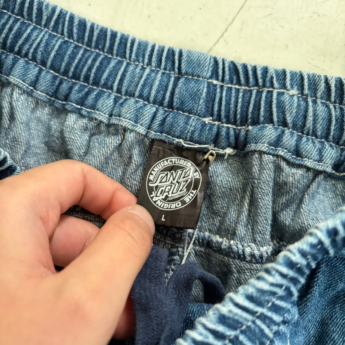 산타크루즈 빈티지 데님 카펜터 밴딩 팬츠 L 상품이미지6