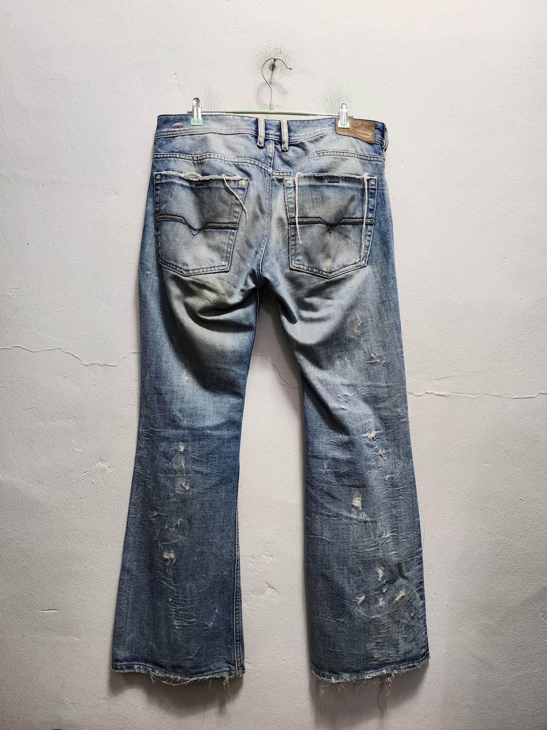 90s 디젤 이태리 데미지 워싱 부츠컷 나팔바지 상품이미지2