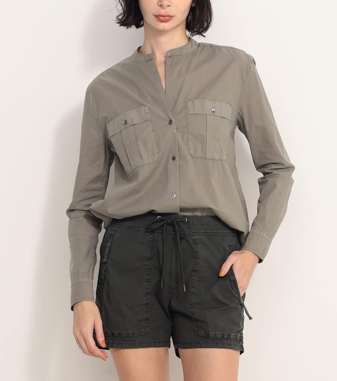 (정품/새상품) 제임스펄스 여성 화이트 코튼 립스탑 포켓 셔츠 상품이미지6