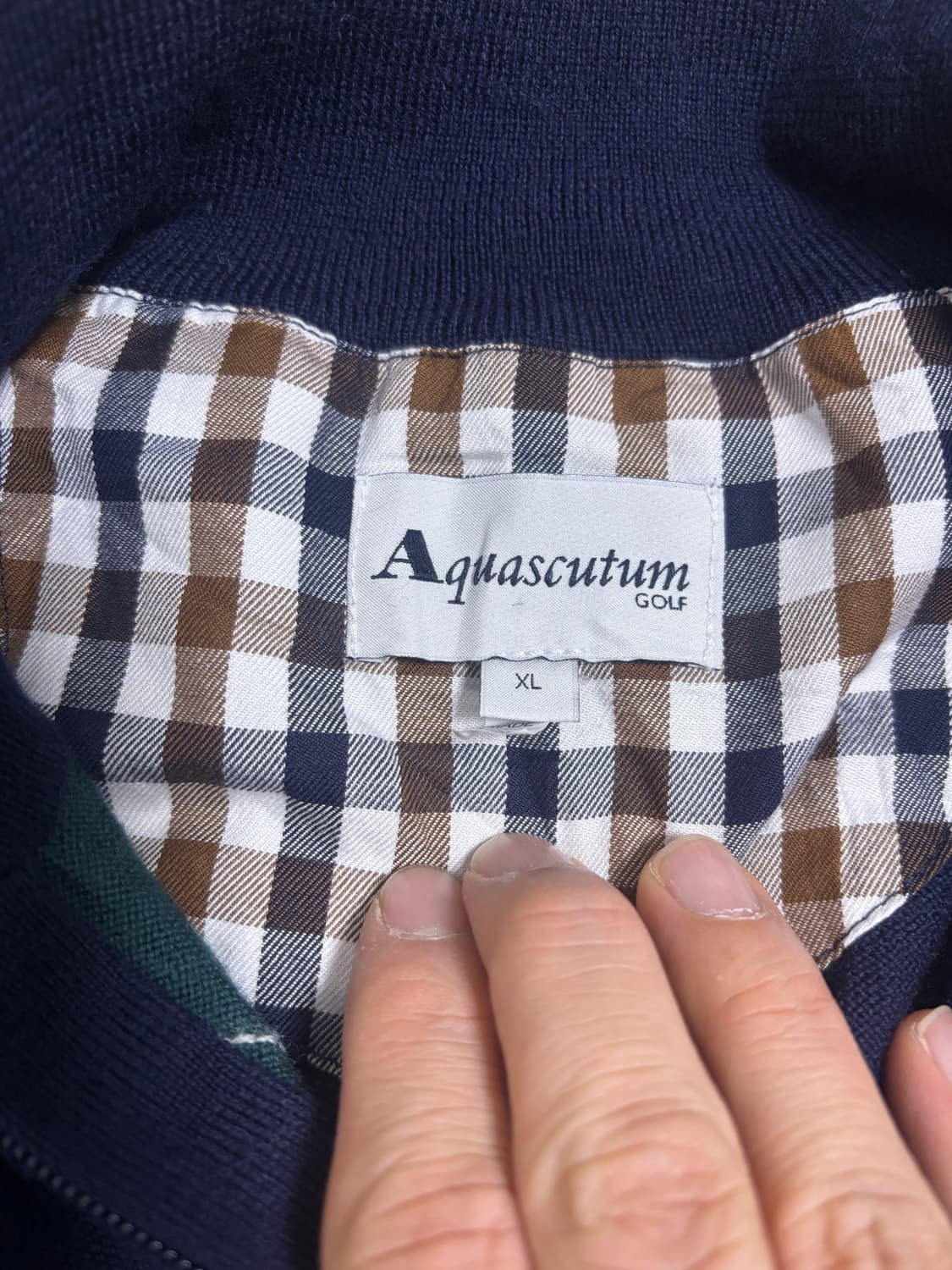 일본판 AQUASCUTUM GOLF 반집업 니트 사이즈 105-110 상품이미지3