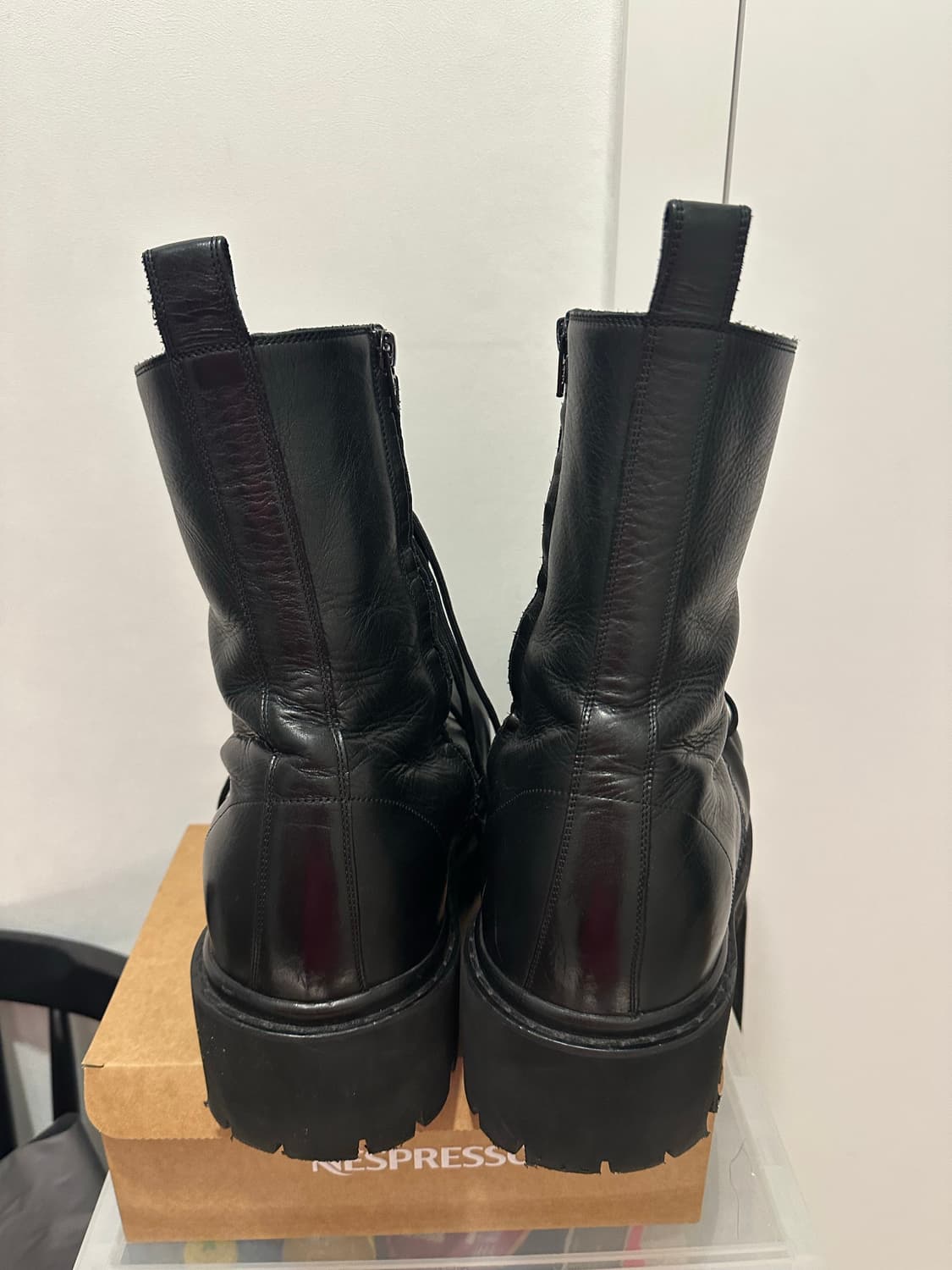 발렌시아가 스톰퍼 부츠 레더 44 상품이미지7