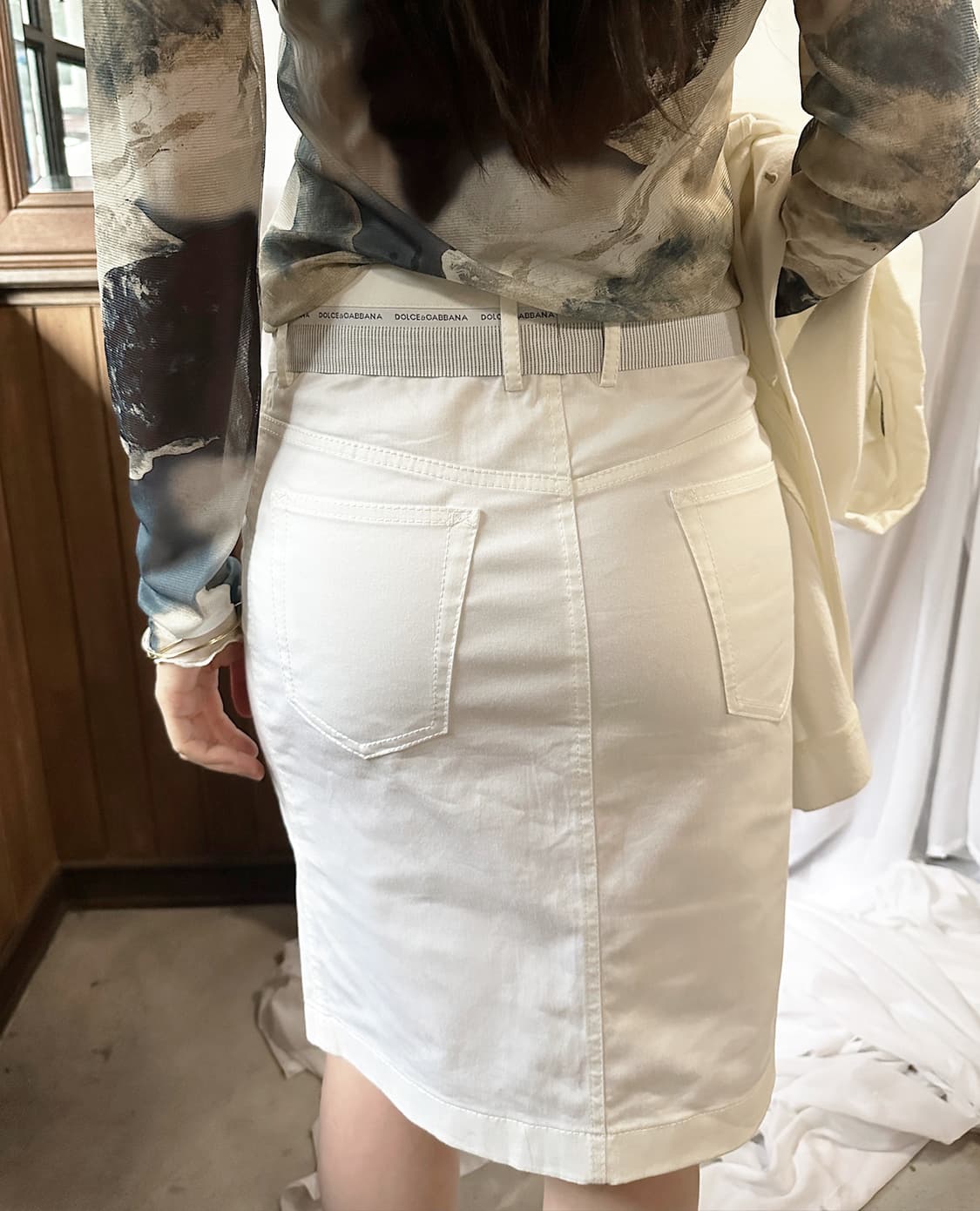 DOLCE&GABBANA logo band skirt 상품이미지1