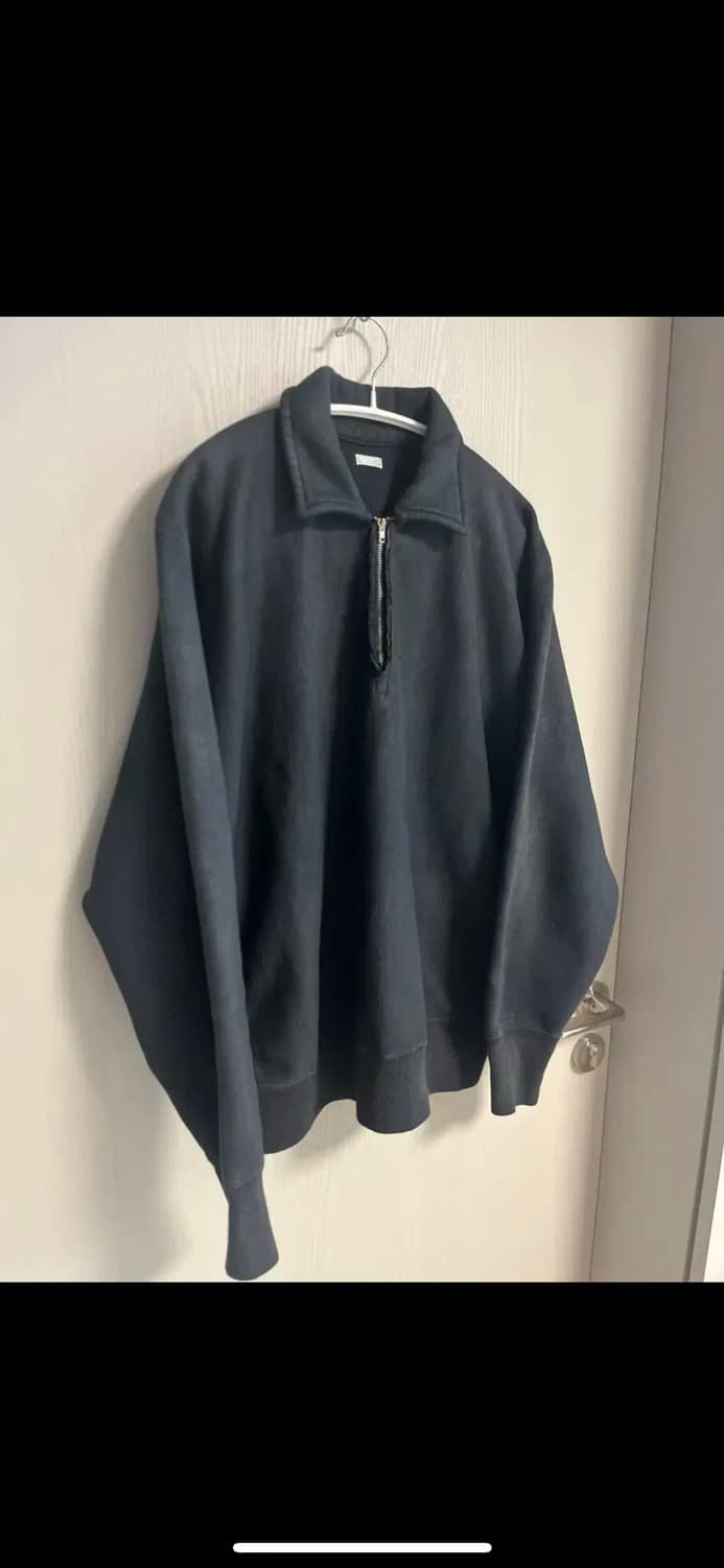 [2] 아프레쎄 A.PRESSE 하프집업 스웻 블랙 상품이미지3