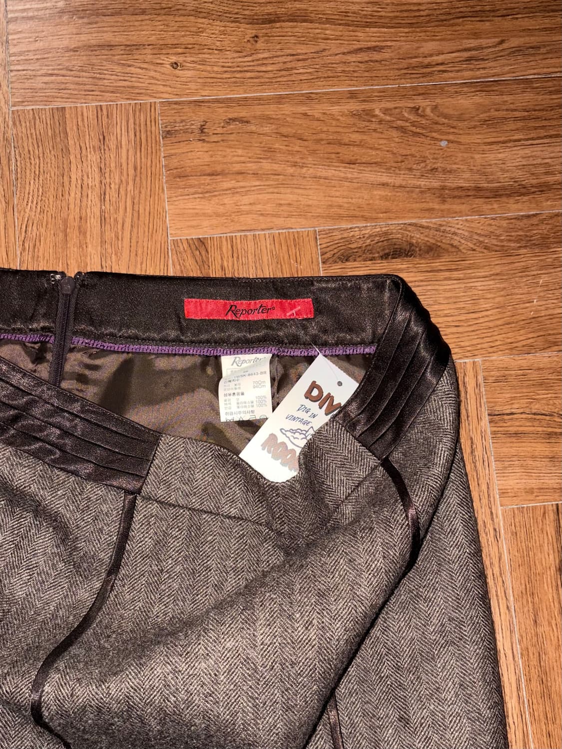 빈티지 디테일 모 미디스커트 상품이미지8