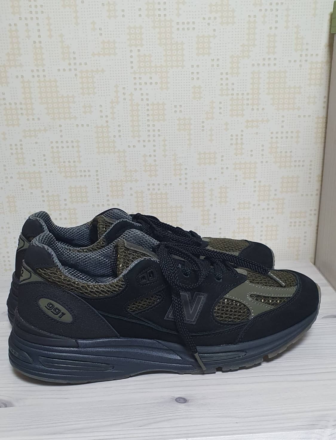 [260] 뉴발란스 991v2 스톤아일랜드 블랙 올리브 260사이즈 상품이미지2