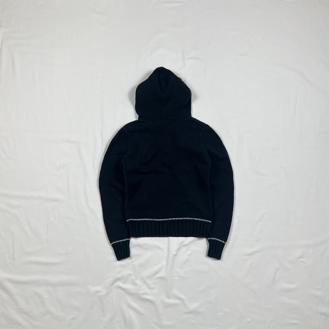 90‘s 꾸레주 courreges 로고 후드 니트 상품이미지4