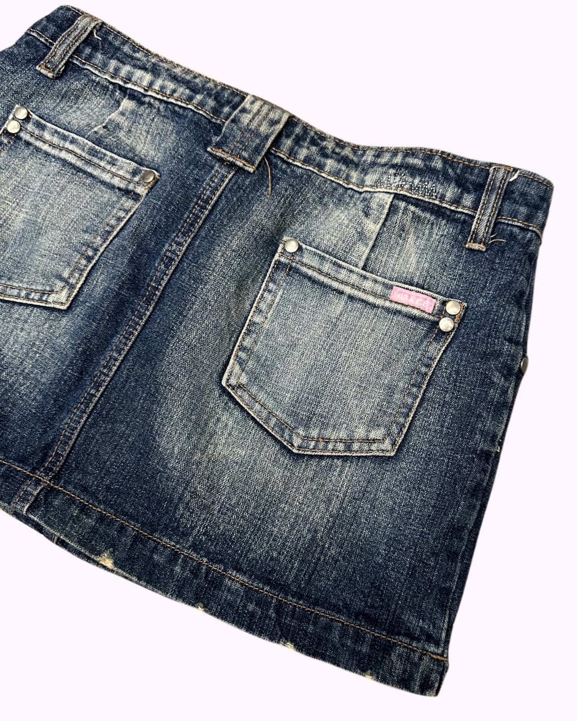 low-rise stitch denim skirt 상품이미지6