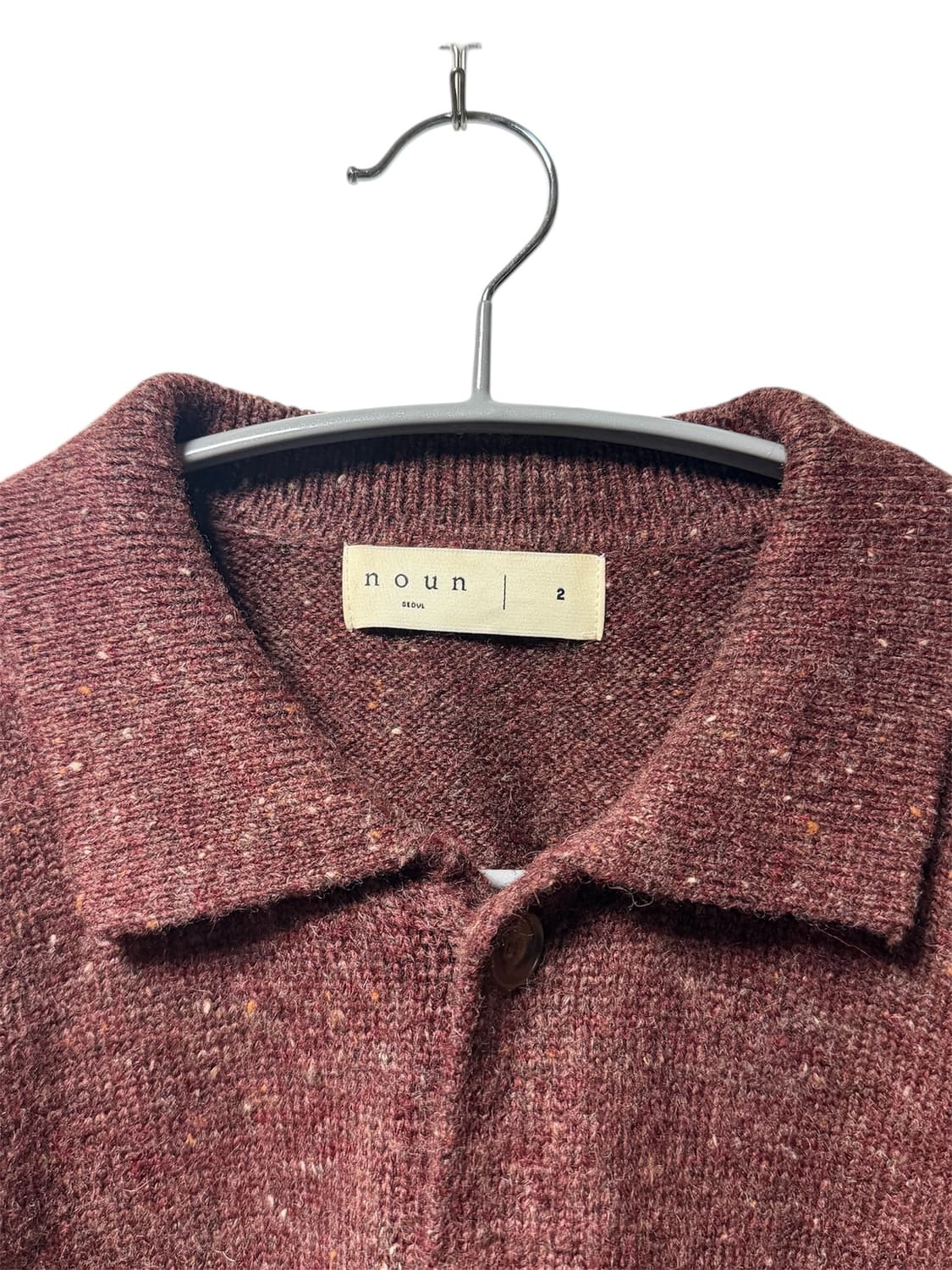 노운 nep yarn collar cardigan (wine) 2 상품이미지4