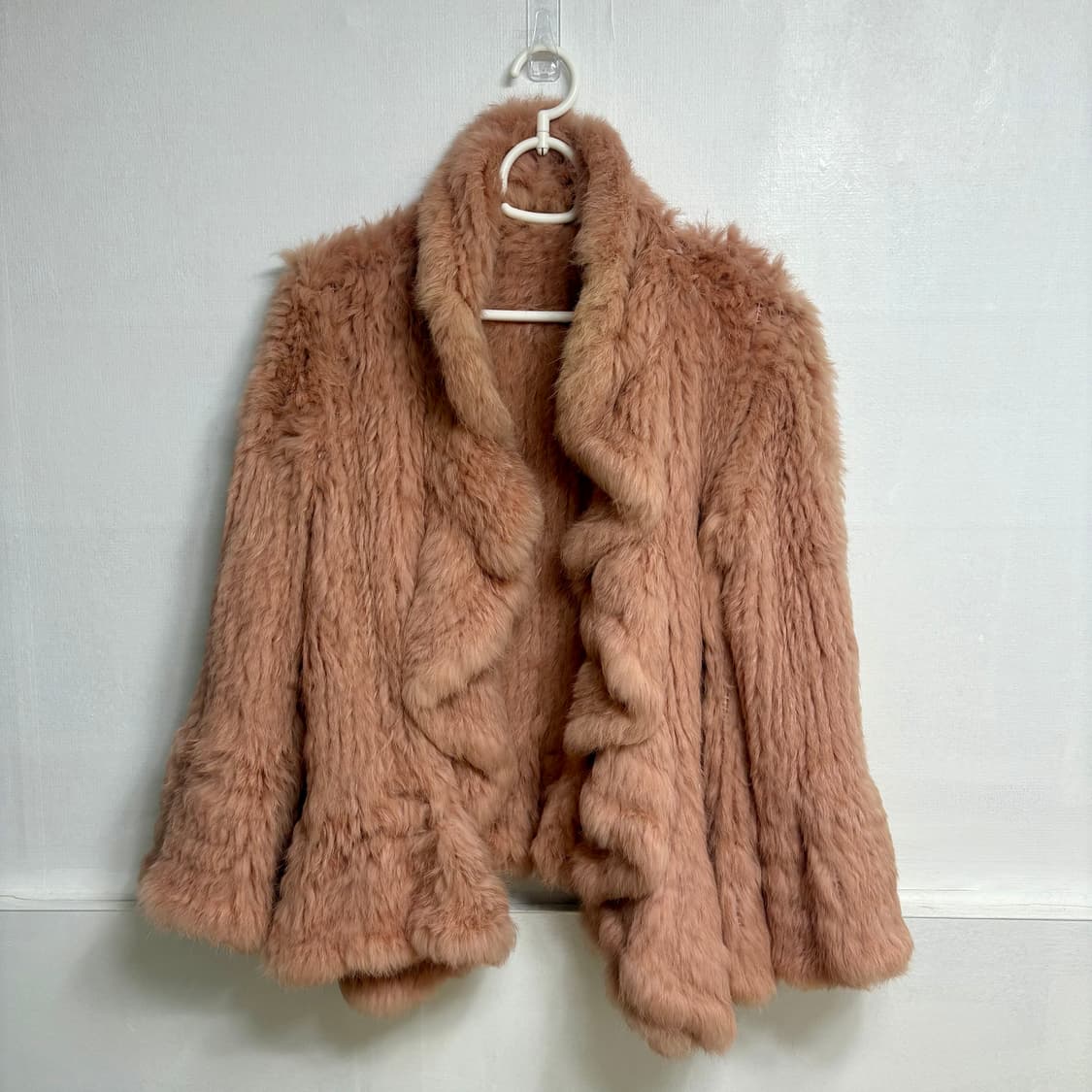 토끼털 핑크퍼 자켓 갸루패션 상품이미지4