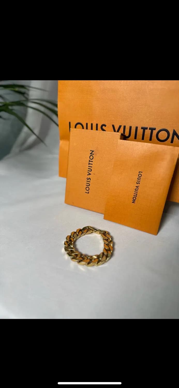 루이비통 체인링크 브레이슬릿 골드 M 상품이미지4