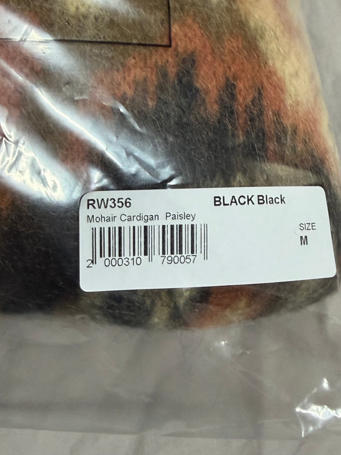 M] 니들스 모헤어 가디건 페이즐리 블랙 상품이미지5