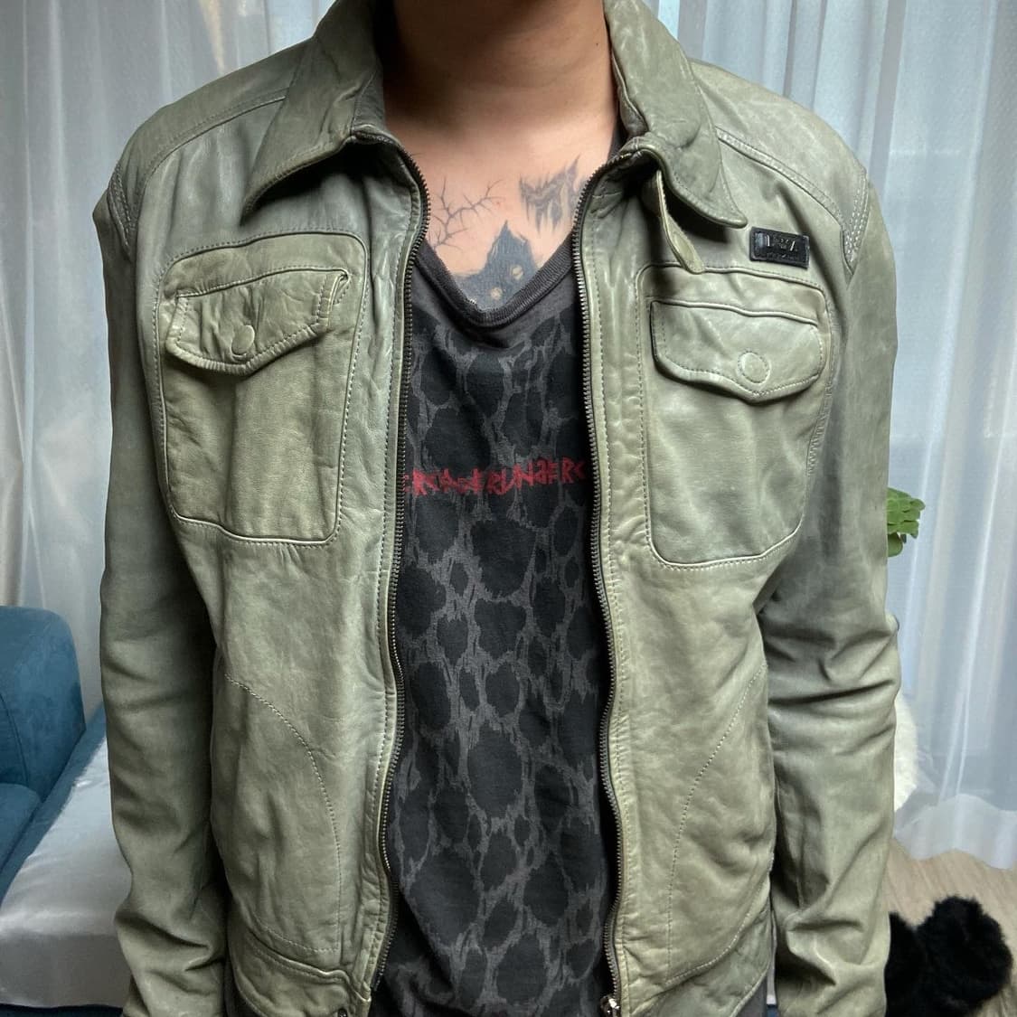 엠포리오 알마니 08ss 베라펠레 가죽 자켓 상품이미지3