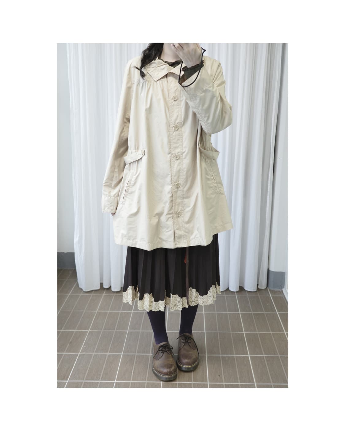 Topvalu light beige wind breaker 상품이미지2