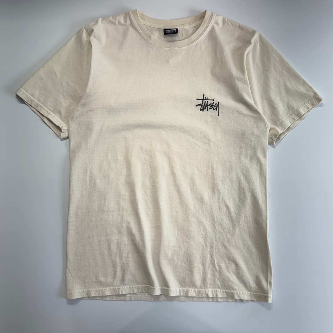Stussy 스투시 백 로고 화이트 반팔 상품이미지3
