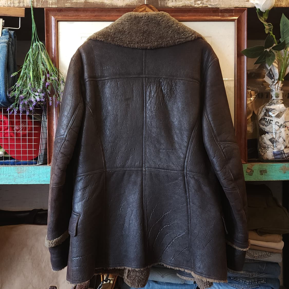 00년대 돌체앤가바나 나폴레옹 더블 브레스티드 쉐어링 레더자켓 48 상품이미지3