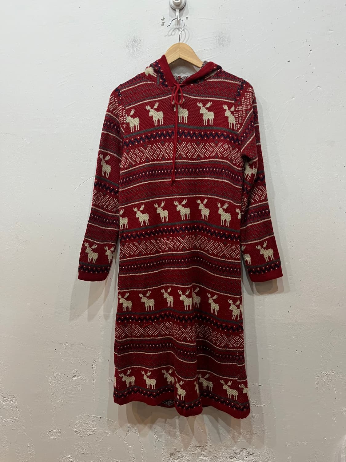 Olive de 노르딕 니트 후디 원피스 Made in JAPAN 상품이미지1