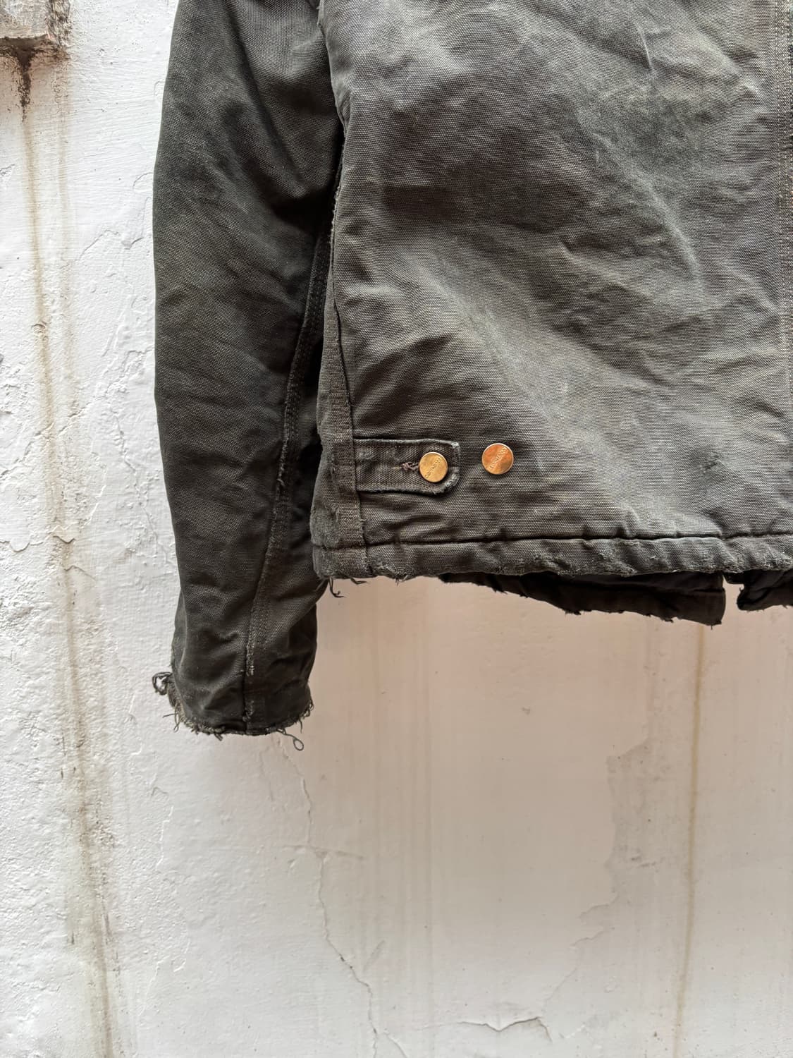 칼하트 j22 모스그린 다잉 커스텀 아크틱 자켓 상품이미지7