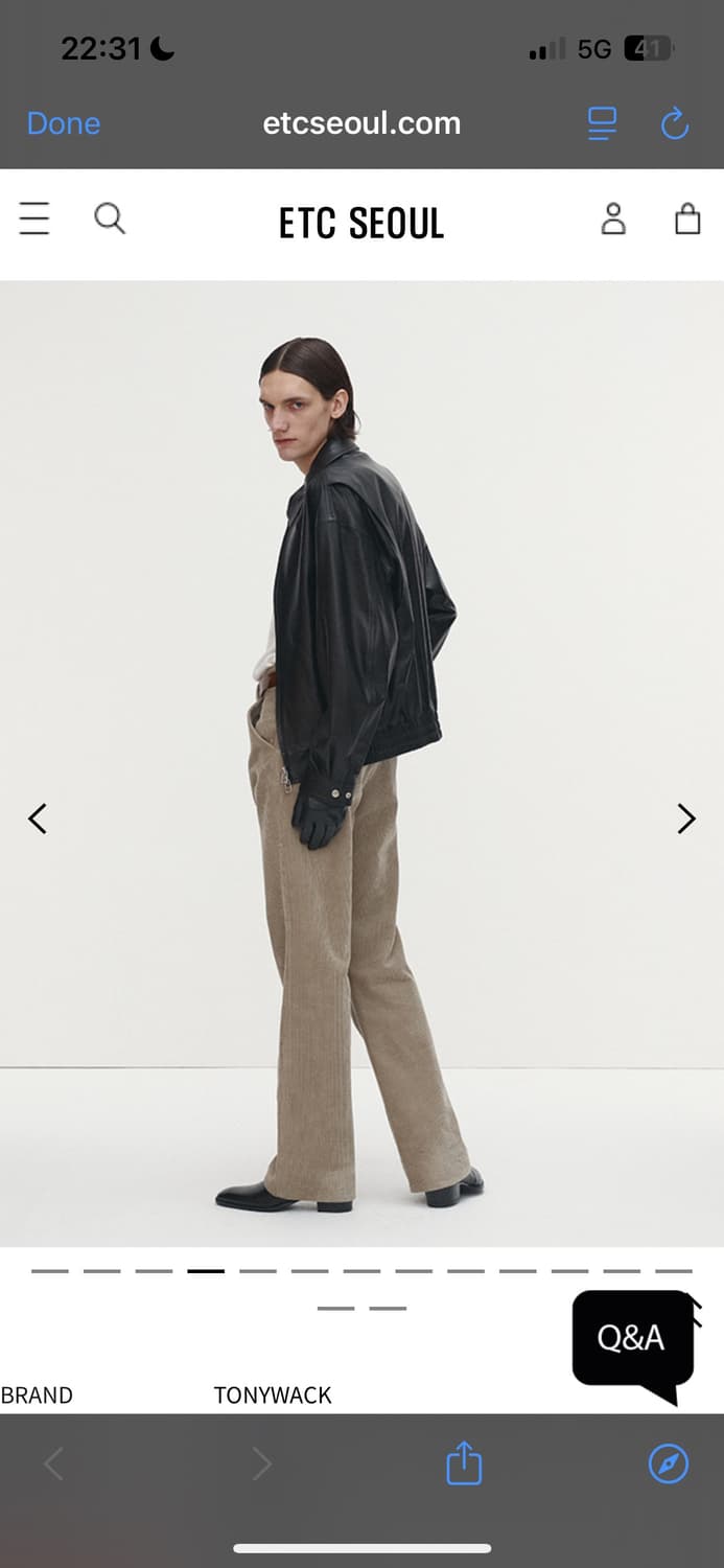 토니웩 레더 오버사이즈 블루종 블랙 XL 상품이미지5