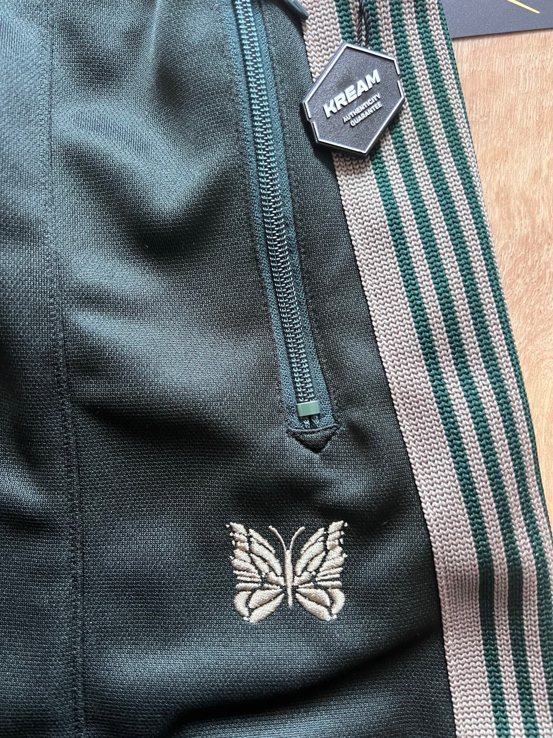 Needles x lhp H.D. 트랙 팬츠 폴리 스무스 다크 그린 상품이미지2