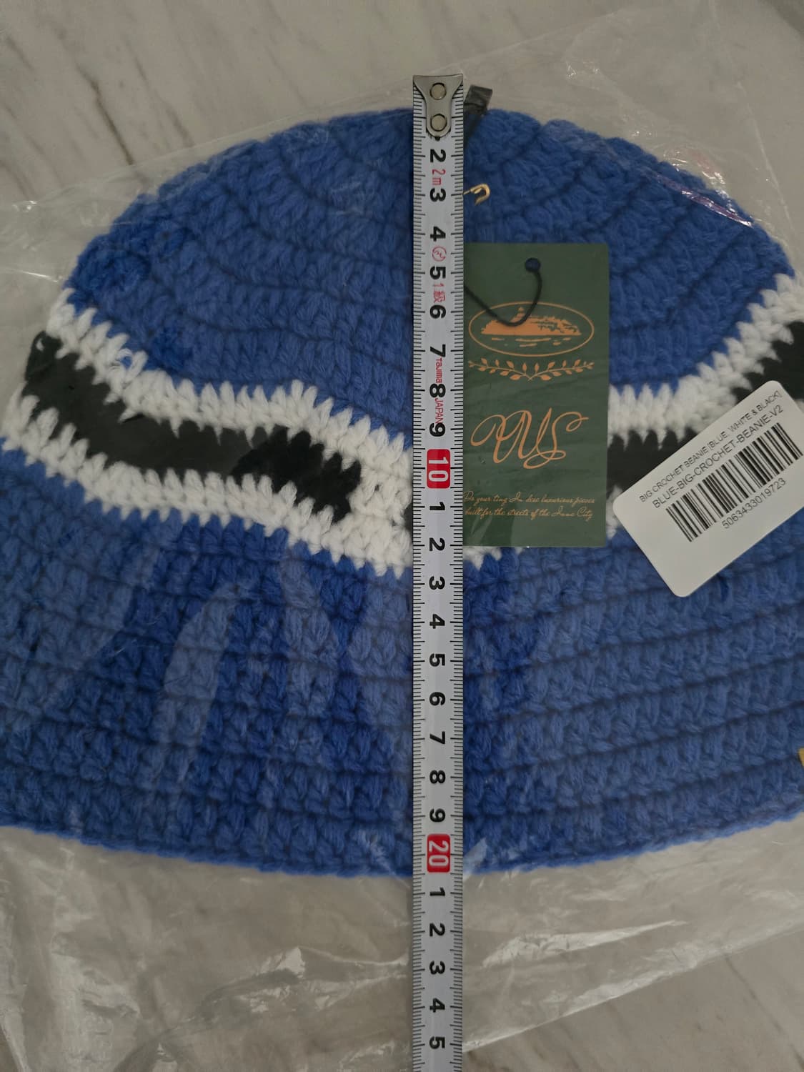 Corteiz 코르테이즈 빅 크로셰 비니 V2 블루 화이트 블랙 상품이미지4