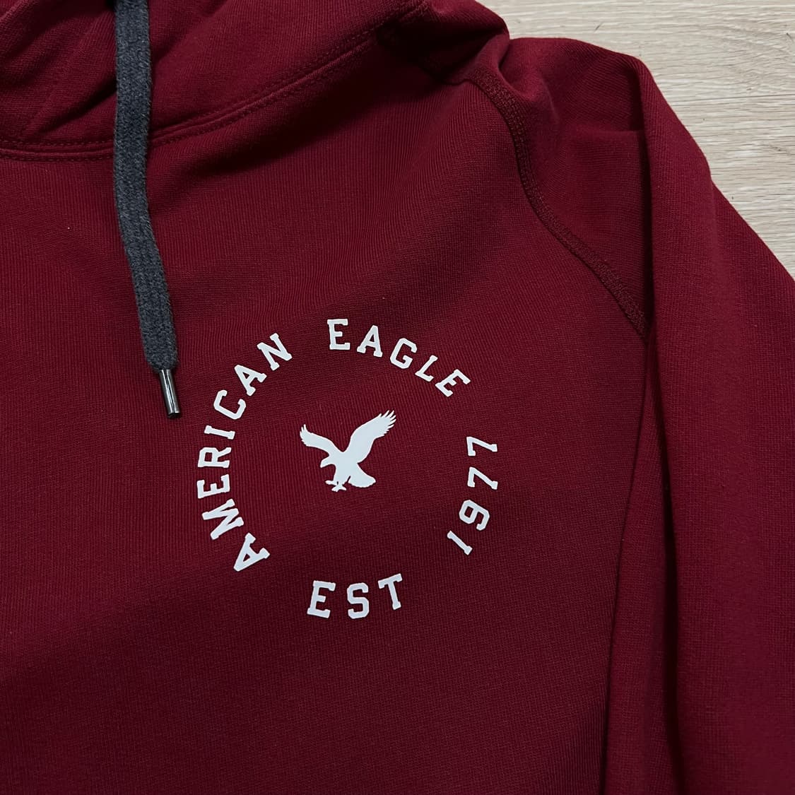 아메리칸 이글 여성 빅로고 기모 후드티 [버건디] L/105 상품이미지4