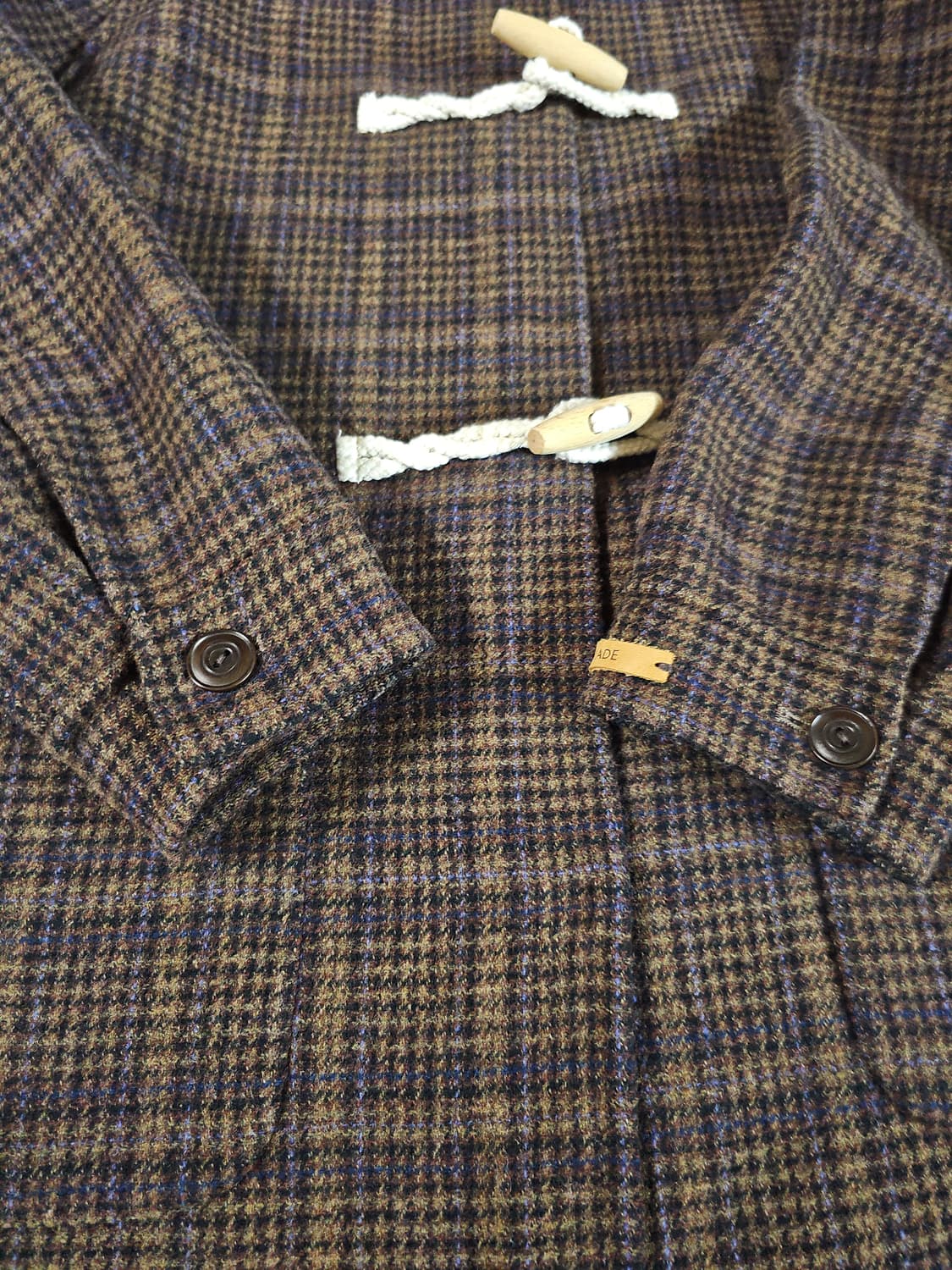 르니나 핸드메이드 떡볶이 더플 체크 코트 상품이미지8